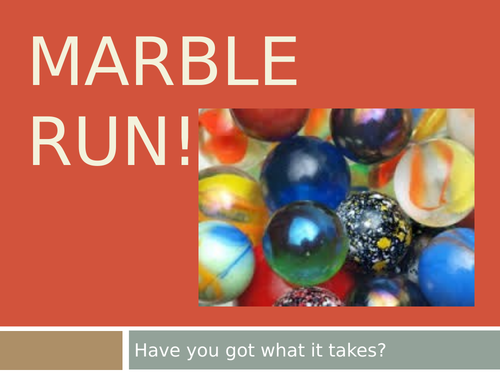 Marble run fun | end of term activity