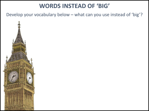 Words Instead of 'Big'