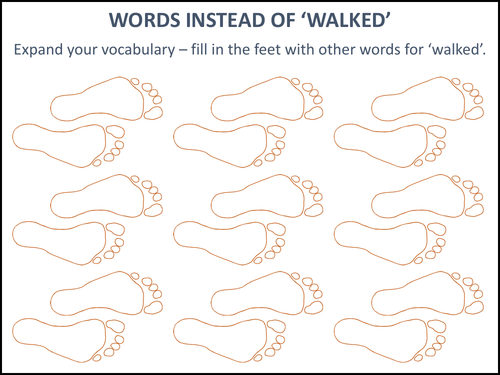 Words Instead of 'Walked'