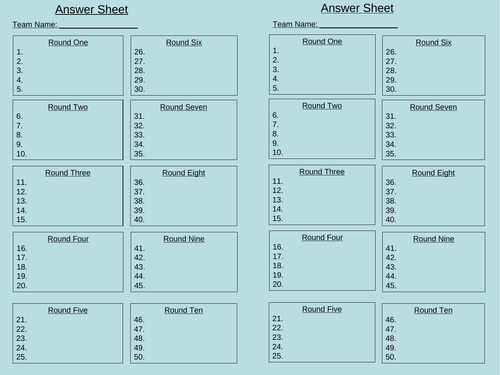 French end of year 7 quiz