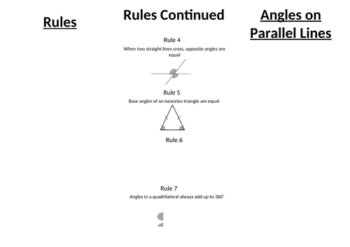 Angles Revision Leaflet