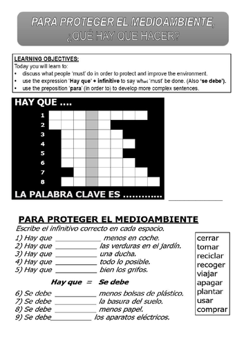 Para proteger el medioambiente
