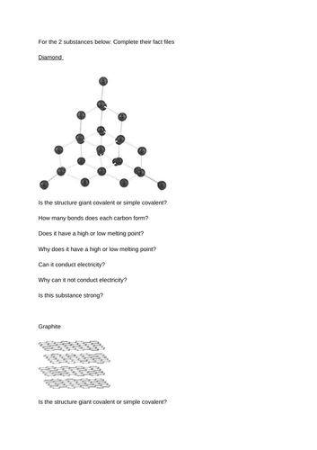 Giant Covalent Structure  Fact Files