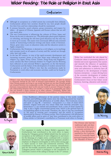 AQA A-level Sociology: Beliefs in Society - Confucianism