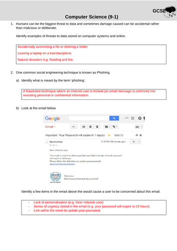 OCR GCSE - CS22: Social engineering