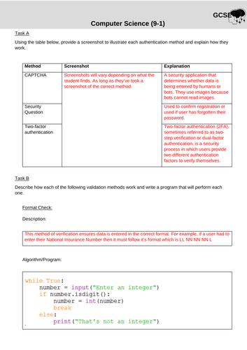 OCR GCSE - CS26: Defensive design