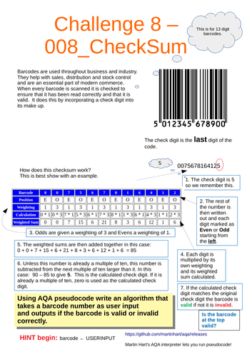 Python Challenge 8 008_CheckSum