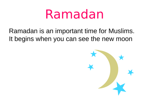 Religious Education RE KS1 slide set Islam Ramadan
