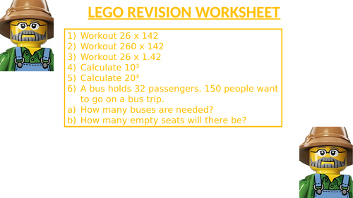 LEGO REVISION WORKSHEET 16