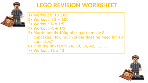 LEGO REVISION WORKSHEET 17