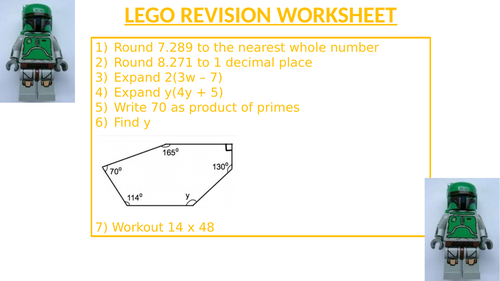 LEGO REVISION WORKSHEET 47
