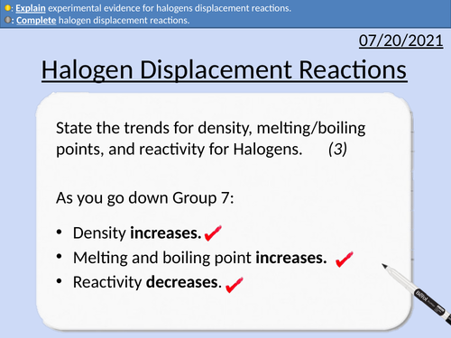 GCSE Chemistry: Halogen Displacement Reactions