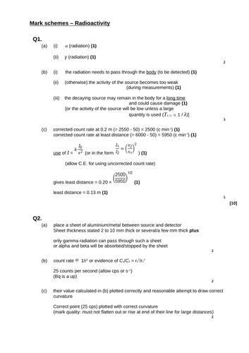 A level Physics - Nuclear physics (Chapter 26) Radioactivity - Assessment