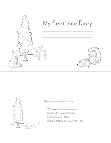 Sentence Diary Template