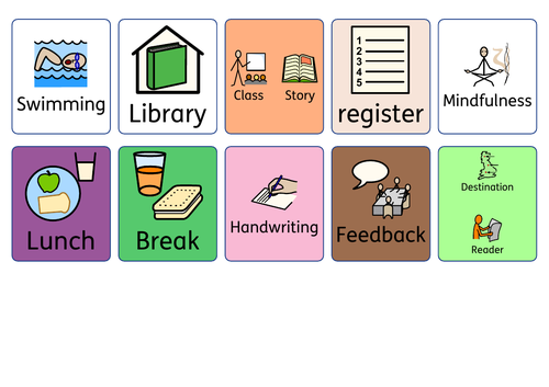 Timetable Icons/ classroom routine