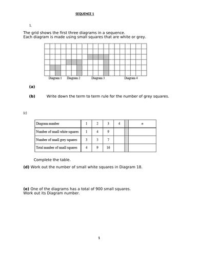 SEQUENCE WITH ANSWERS