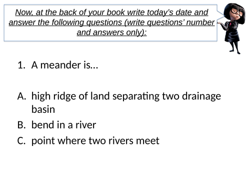 KS3 Geography Rivers unit lesson 7: floodplain and levees