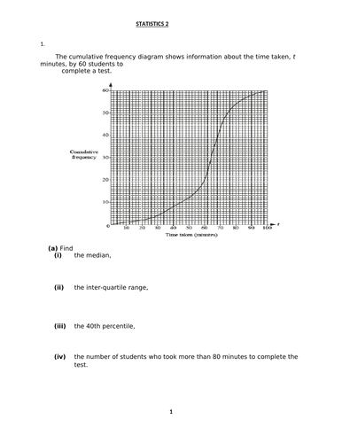 STATISTICS 2 WITH ANSWERS