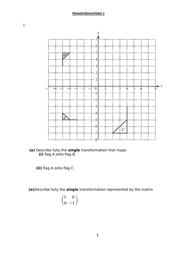 TRANSFORMATIONS 2 WITH ANSWERS