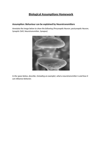 Biological Assumptions Recap (A-Level Psychology)