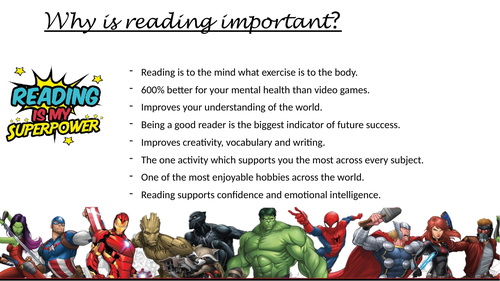 Superhero Reading Comprehension