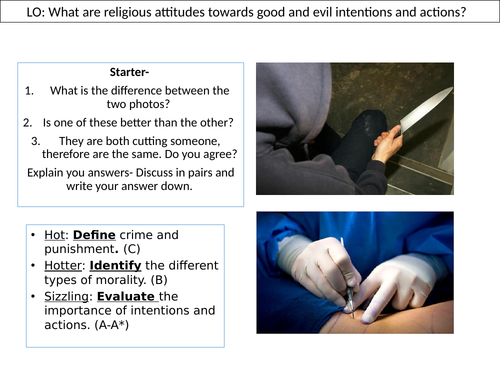 WJEC GCSE RE Unit One - Crime and Punishment Morality