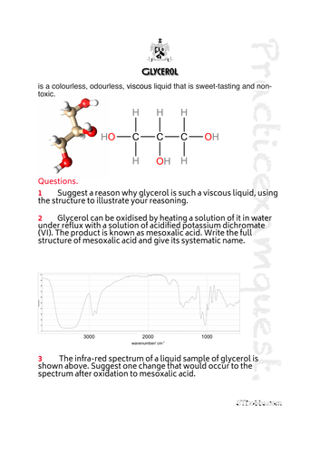 Glycerol:exam practice