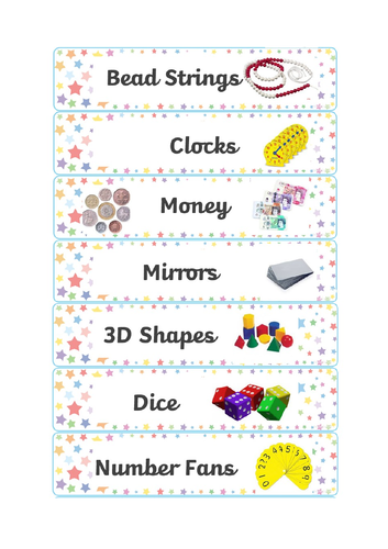 Maths Resources Labels