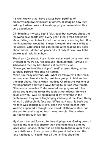 Nightmare recount - WAGOLL