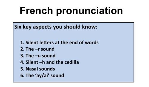 Pronunciation Practice- Part1- GCSE and A Level French