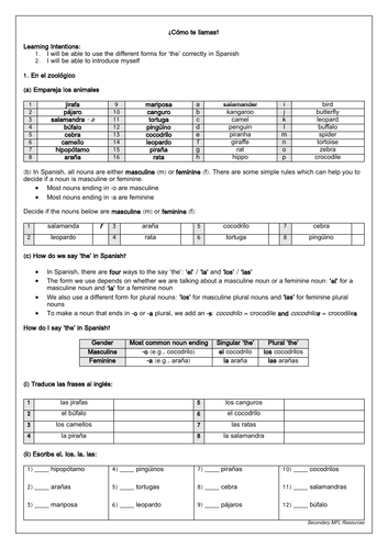 Viva 1 Name, age, birthday, pets, siblings - Mi vida  (7 worksheets) Spanish KS3