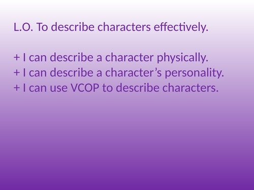 Describing characters