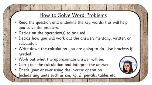 How to solve word problems