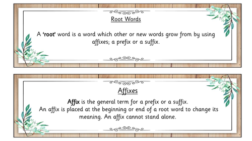 Prefix and Suffix Poster