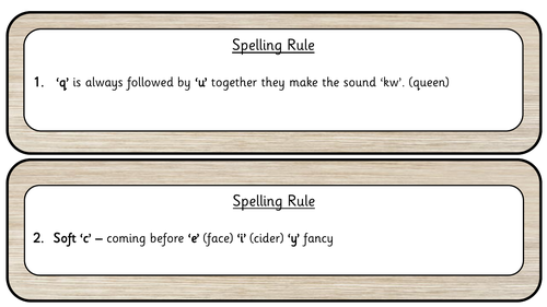 Spelling Rules