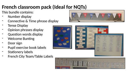 French Classroom Displays: Essential Pack (Ideal for NQTs)