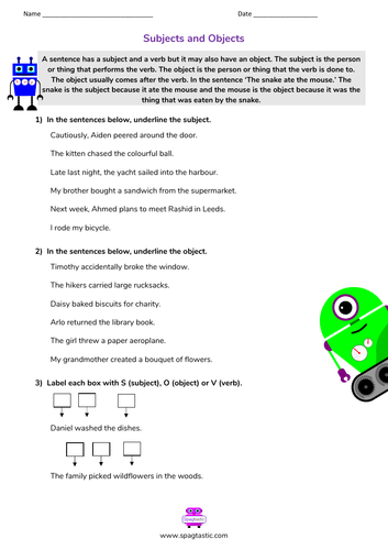 Subjects and objects