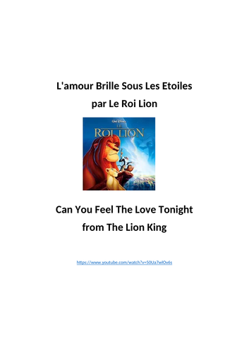 The Lion King: L'amour brille sous les etoiles