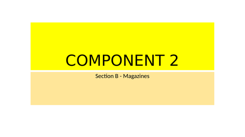 Media Studies Magazines SOW