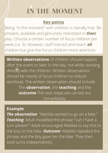 In the moment planning guide