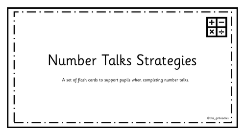 Number Talks: Strategy Flashcards
