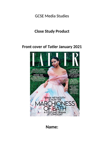 Tatler Magazine CSP (New for Exams 2022)
