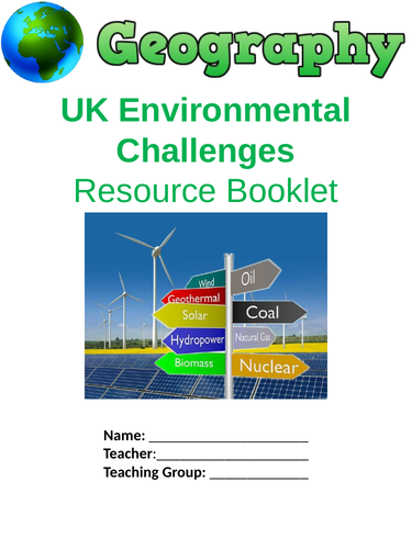 UK Environmental Challenges resource booklet OCR A GCSE Geography