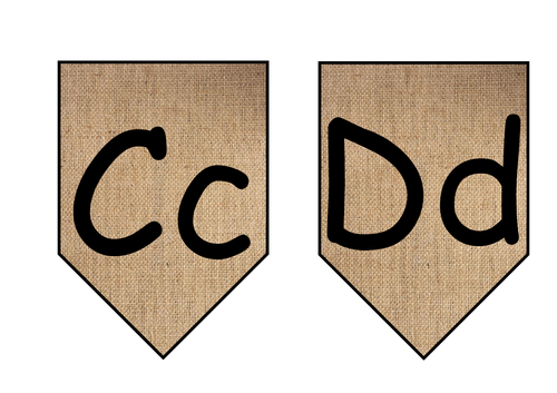 Alphabet Hessian Bunting