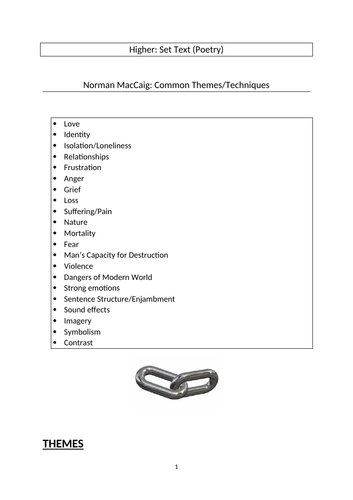 Norman MacCaig Revision Booklet (Scottish Set Text)