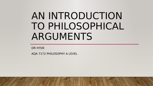 An introduction to philosophical arguments