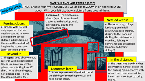 English Language GCSE Paper 1 (2020) tips, example answers & annotations