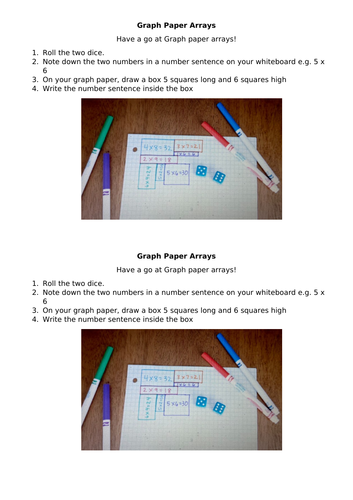 Graph Paper Arrays - Times Tables Game | Teaching Resources