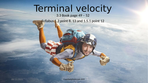 New 2023 IGCSE Physics Unit 1, Motion and Forces Lesson 6 Terminal velocity