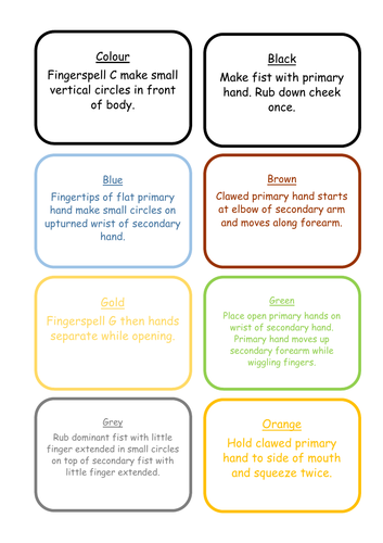 BSL Colours | Teaching Resources